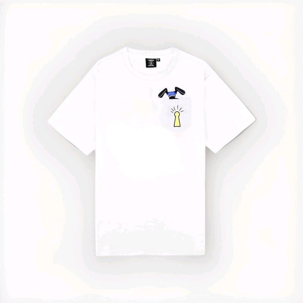 NEW TANGO HOTEL Bunny Skull Pocket TSHIRT STREET ART Logo Keyhole Embroidered XL